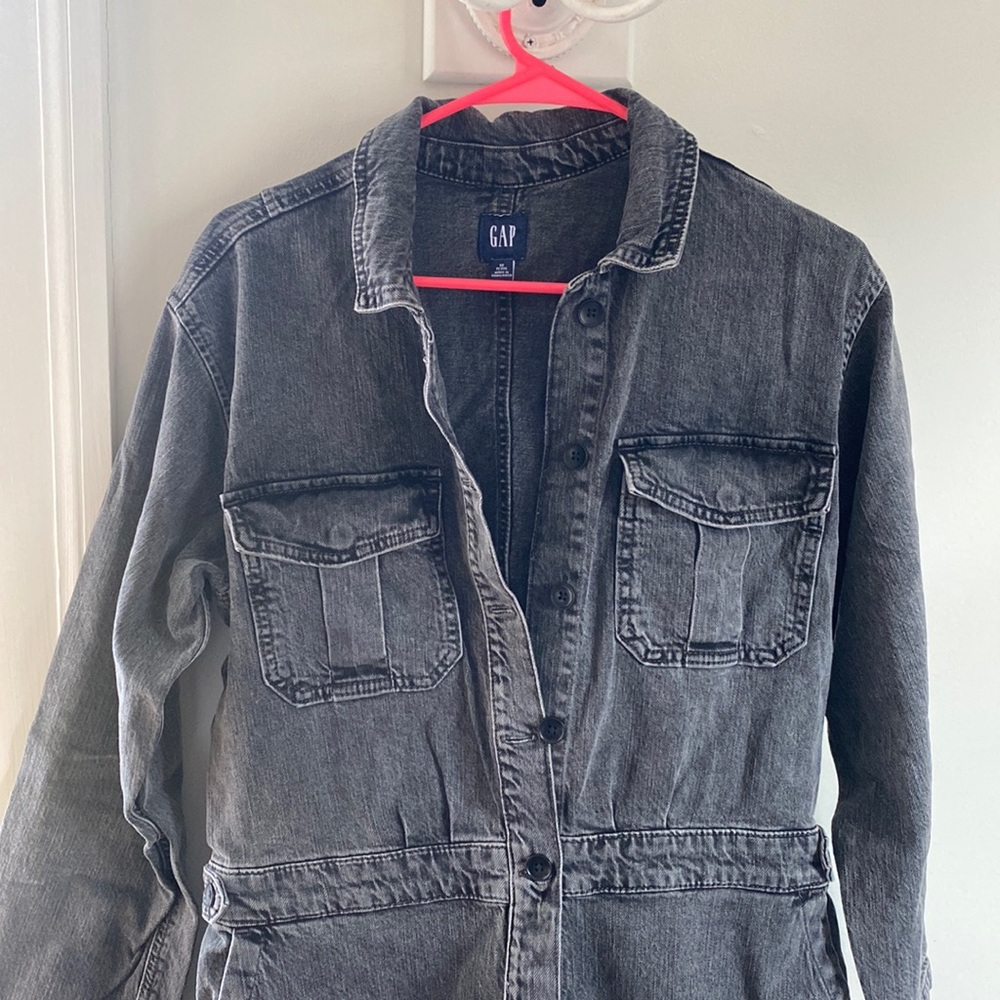 GAP Black Denim Jumpsuit Size 12P